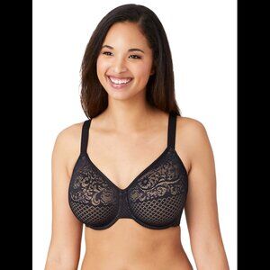 NWT Wacoal Visual Effects Minimizer Bra in Black, 34D